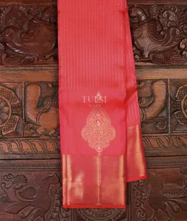 Pinkish Orange Kanjivaram Silk Saree T700992-image