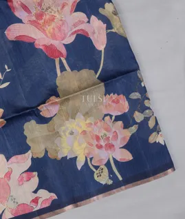 Blue Tussar Printed Saree T704824-image
