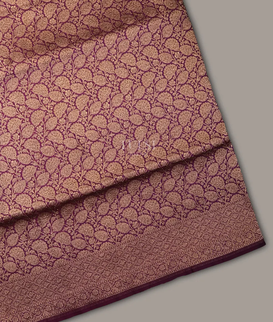 Purple Banaras Silk Saree T708103-image