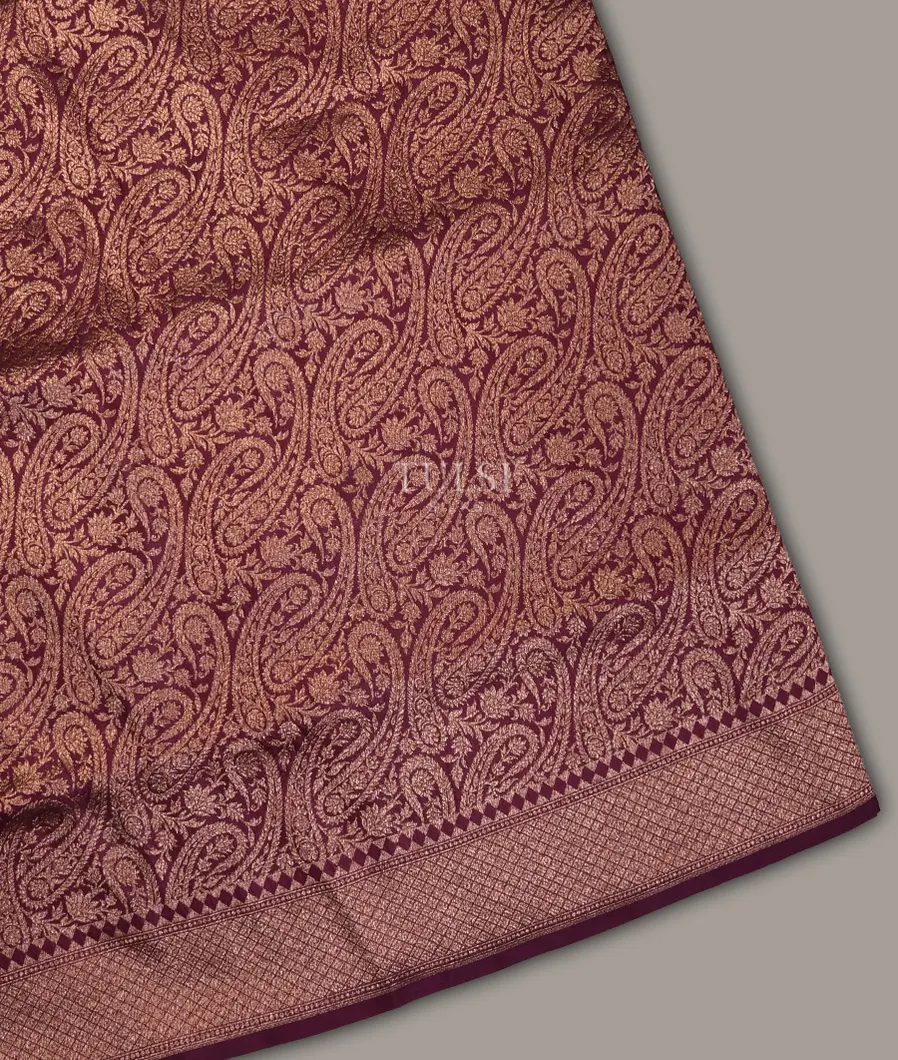 Purple Banaras Silk Saree T698642-image