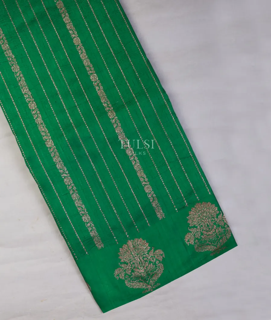 Green Banaras Tussar Saree T708006-image