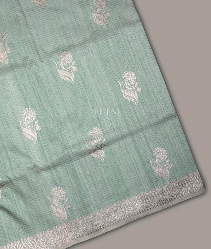 Blue Banaras Tussar Saree T685787-image