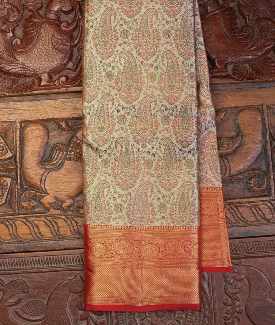 Greyish Beige Soft Silk Saree T697853-image