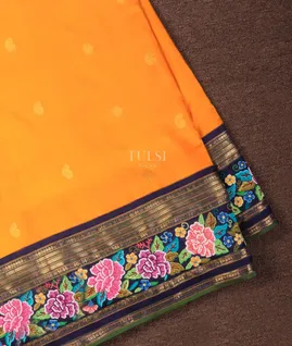 Yellow Kanjivaram Embroidery Silk Saree T681455-image