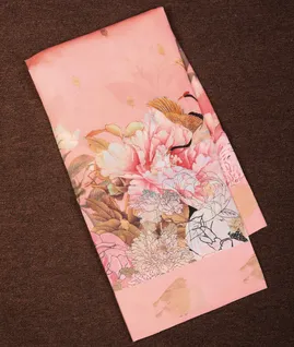 Peach Banaras Silk Saree T709053-image