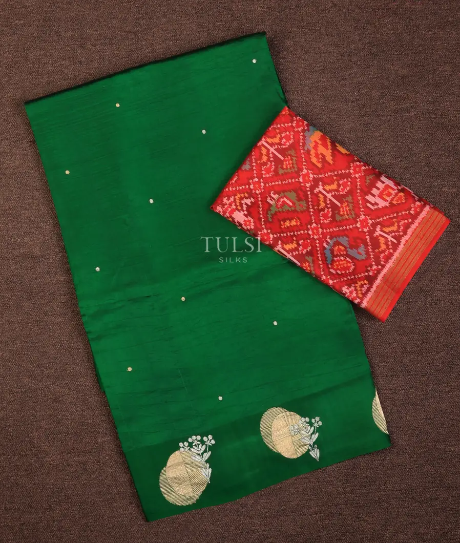 Green Banaras Silk Saree T702556-image