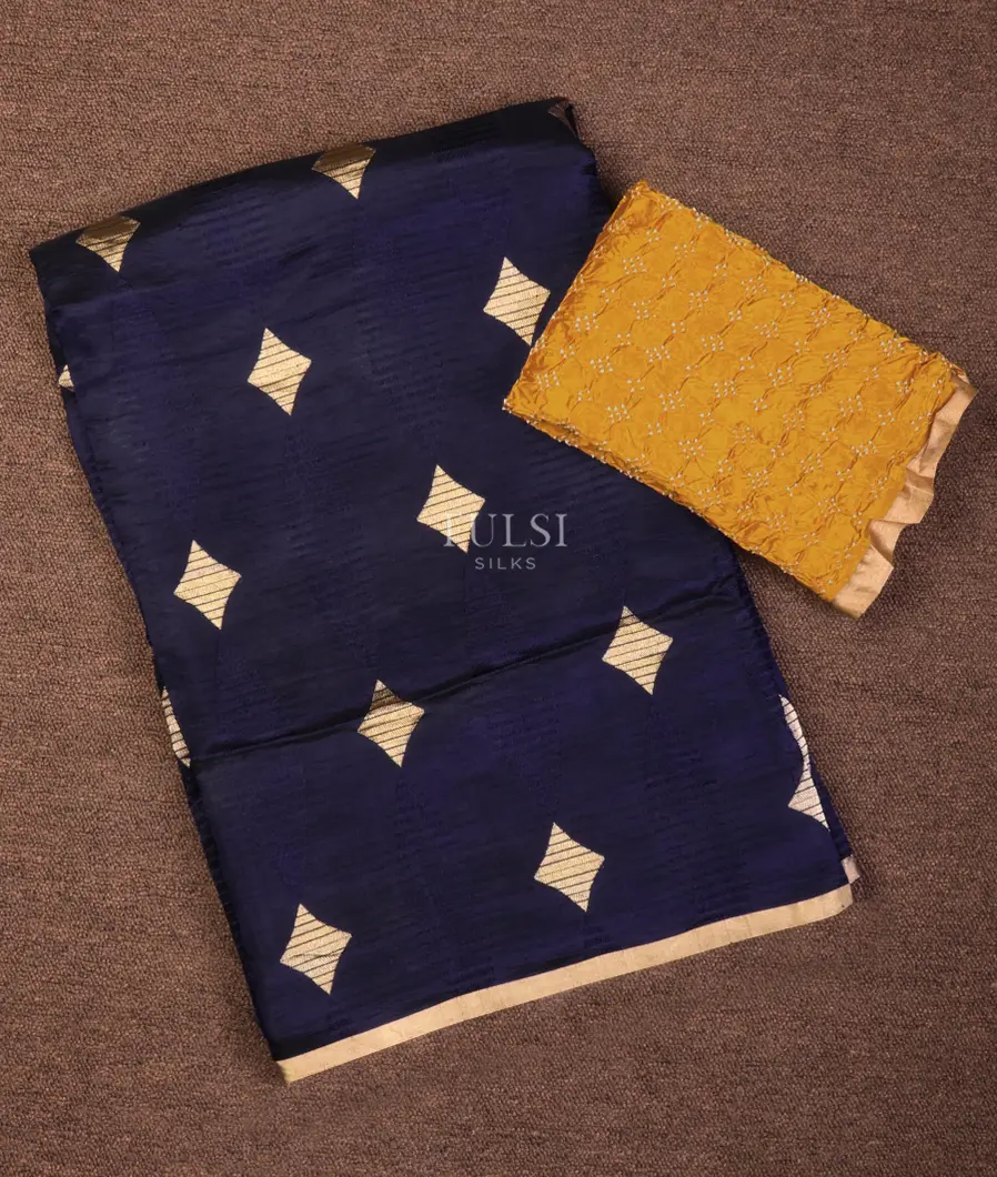 Blue Banaras Silk Saree T702581-image