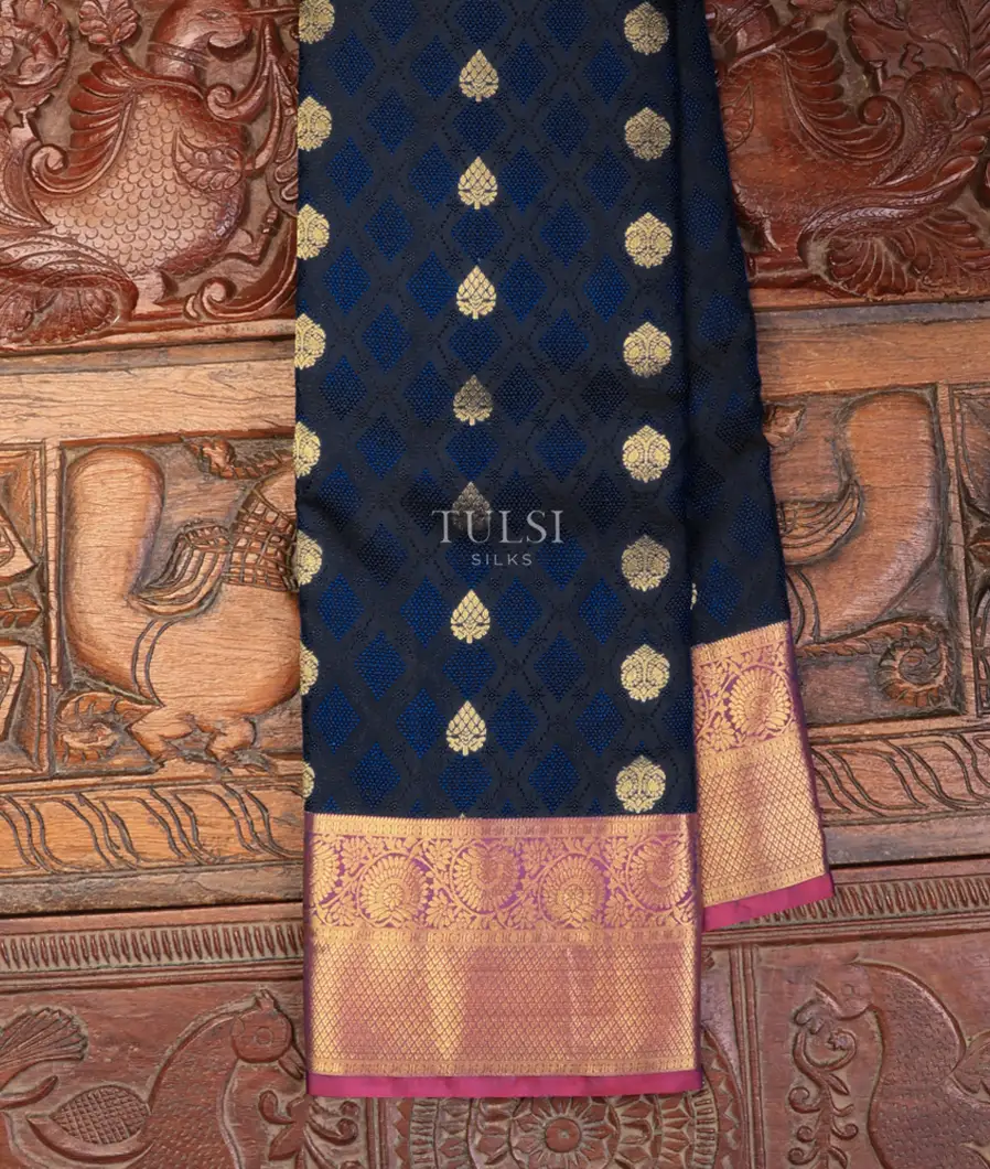 Blue Soft Silk Saree T666970-image