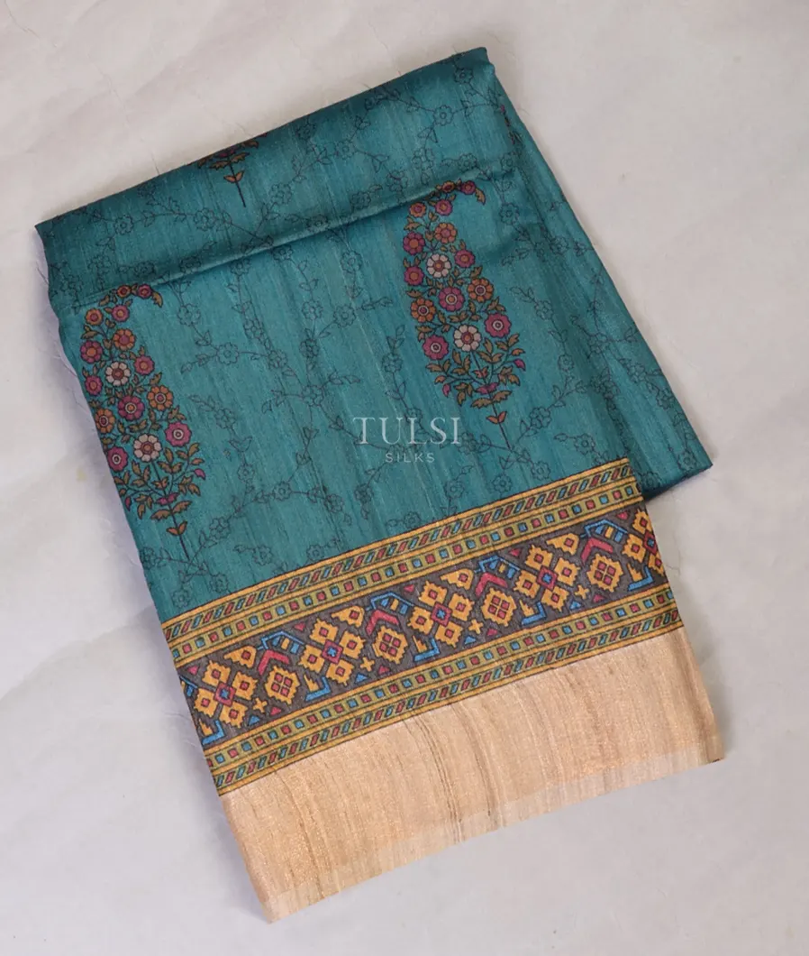 Blue Tussar Blouse T695114-image