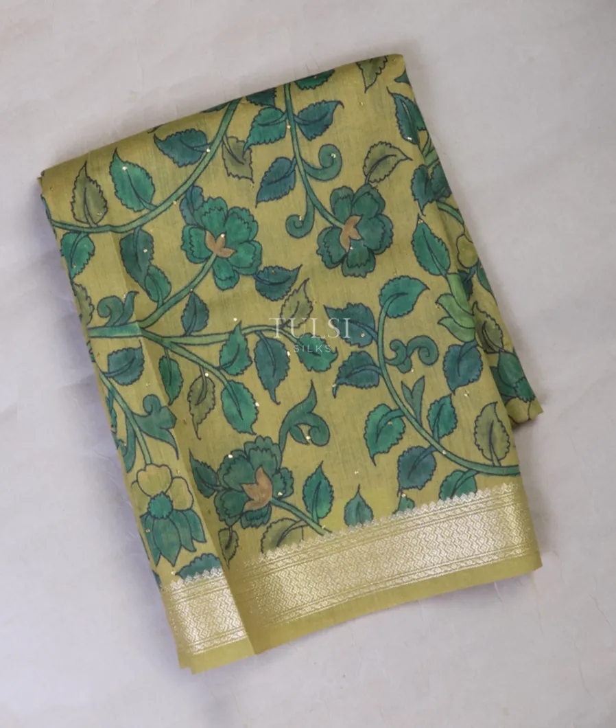 Green Tussar Blouse T695076-image