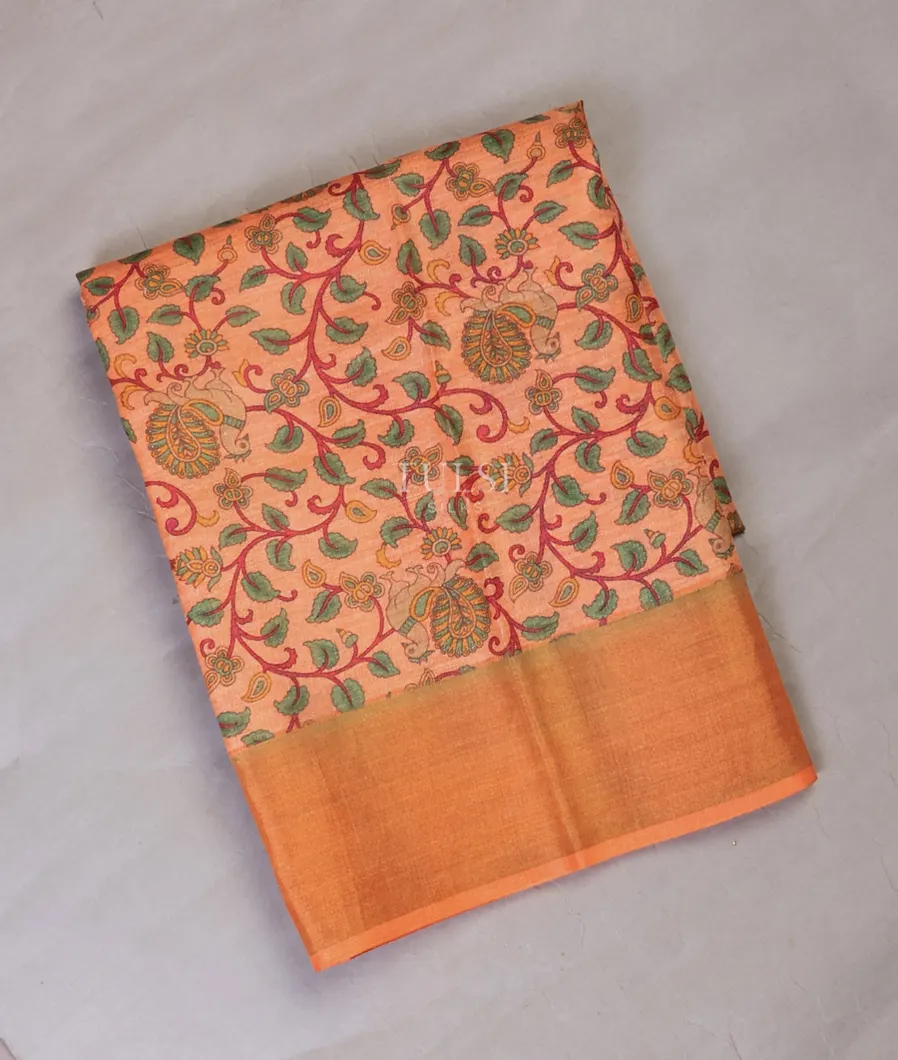 Peach Tussar Blouse T695108-image