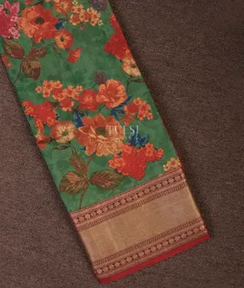 Green Chaniya Silk Saree T706034-image