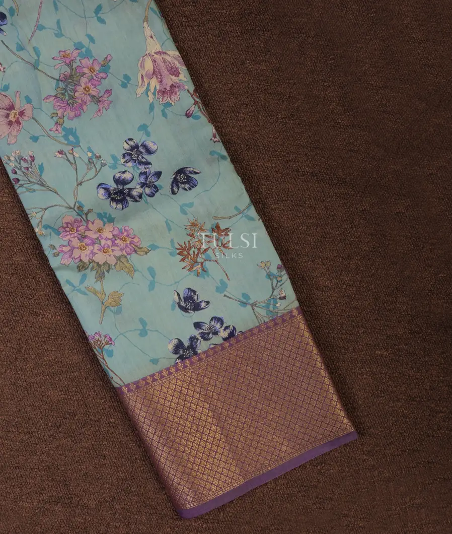 Blue Chaniya Silk Saree T706037-image