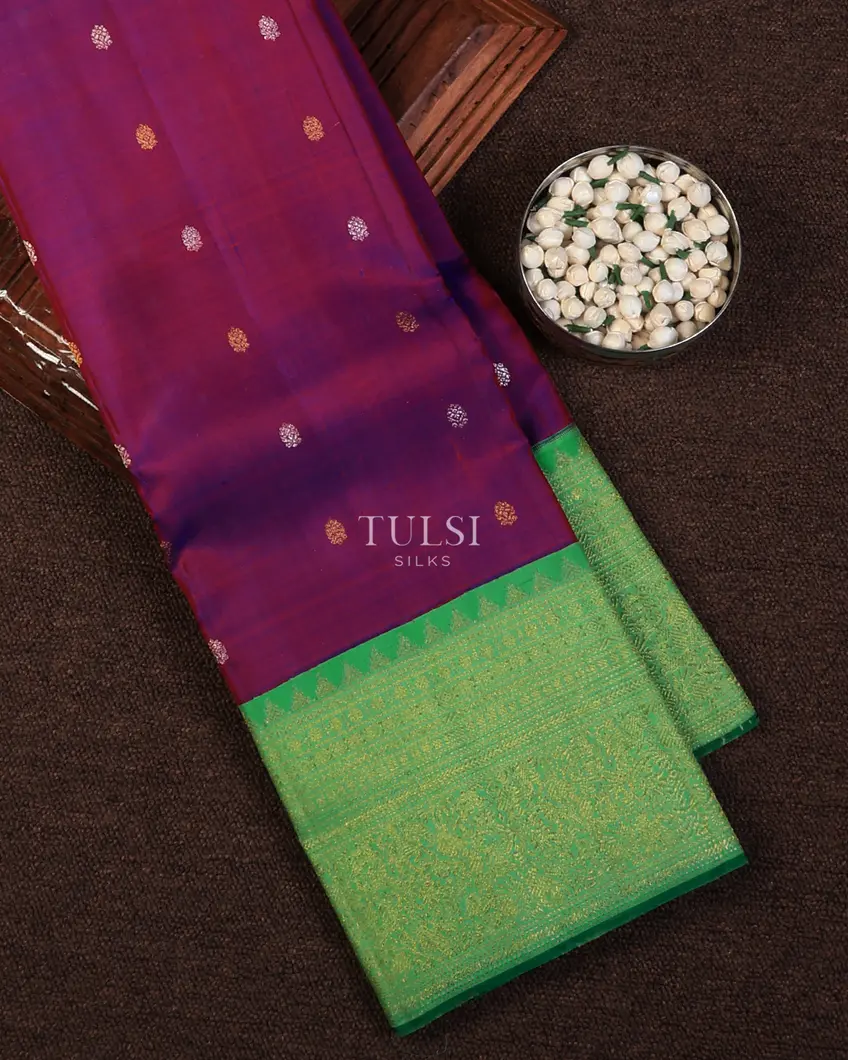 Purple Kanjivaram Silk Saree T693099-image