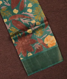 Greenish Blue Tussar Printed Saree  T707015-image