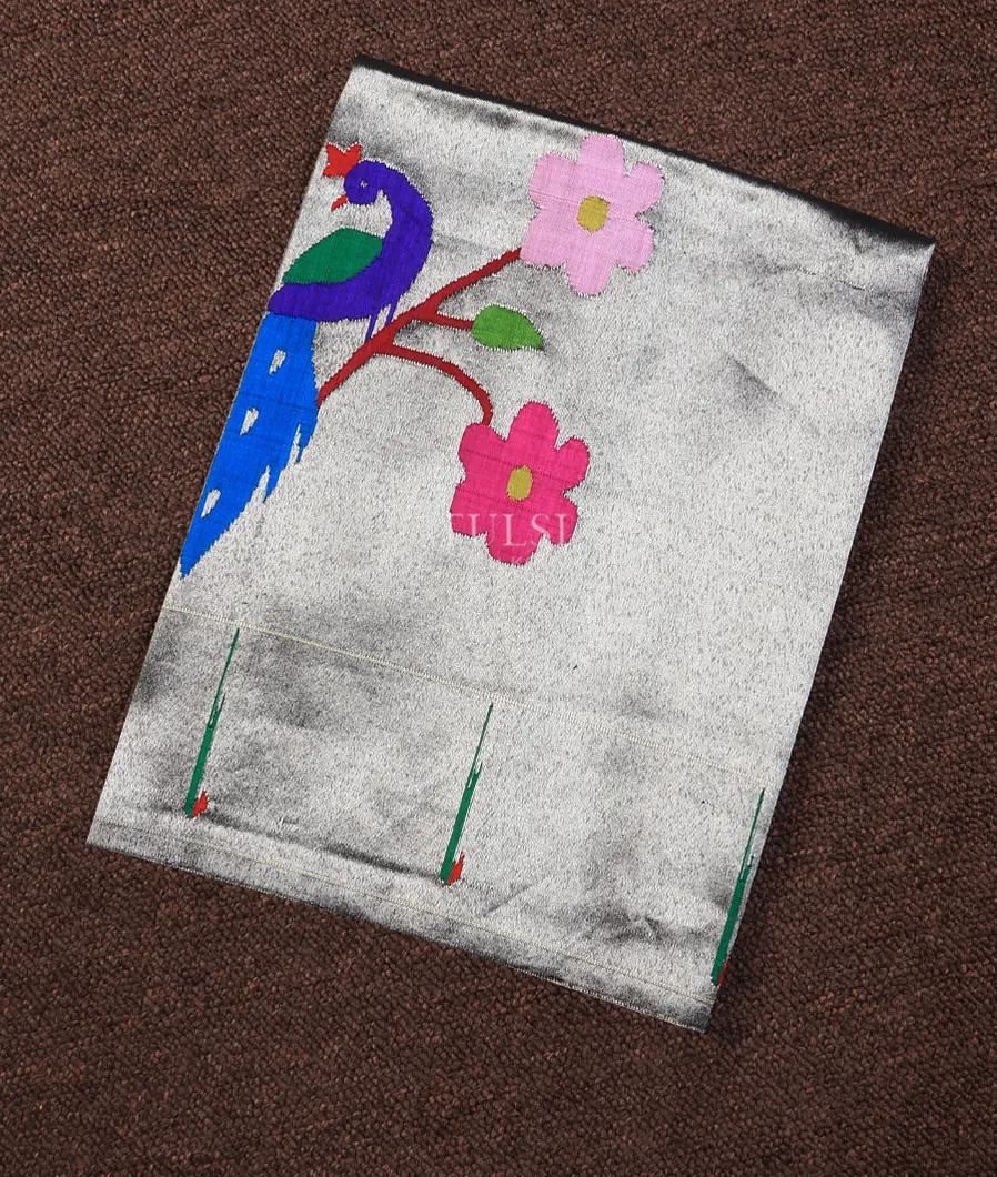 Grey Paithani Silk Blouse T706441-image
