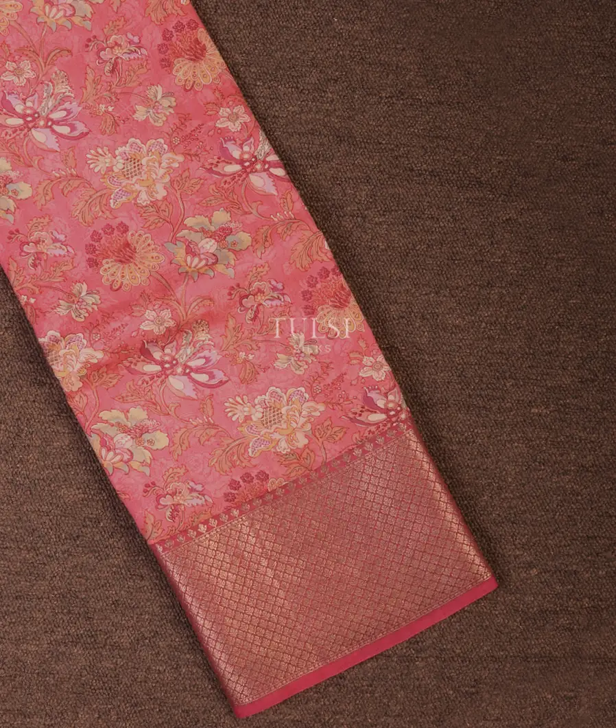 Pink Chaniya Silk Saree T706047-image