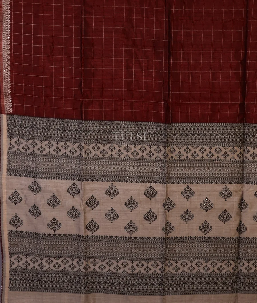 maroon-tussar-embroidery-saree-t703041-t703041-d