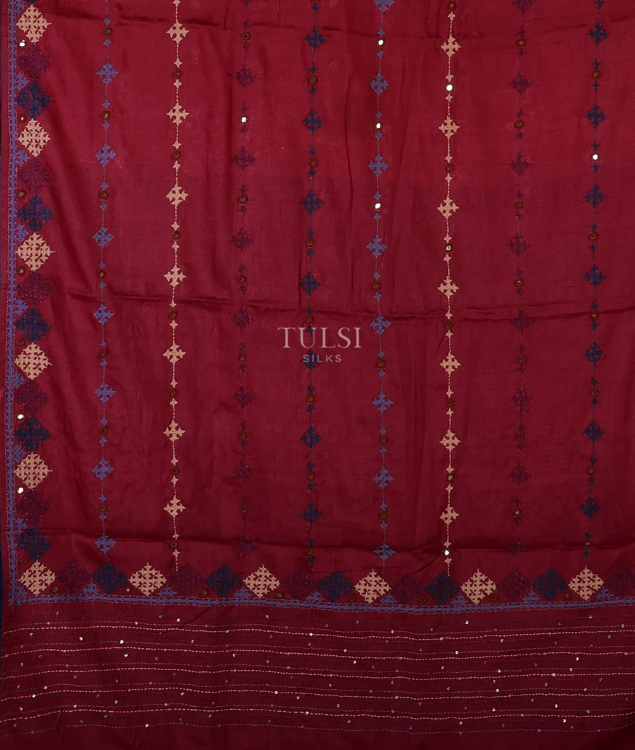 red-tussar-embroidery-saree-t708342-t708342-d