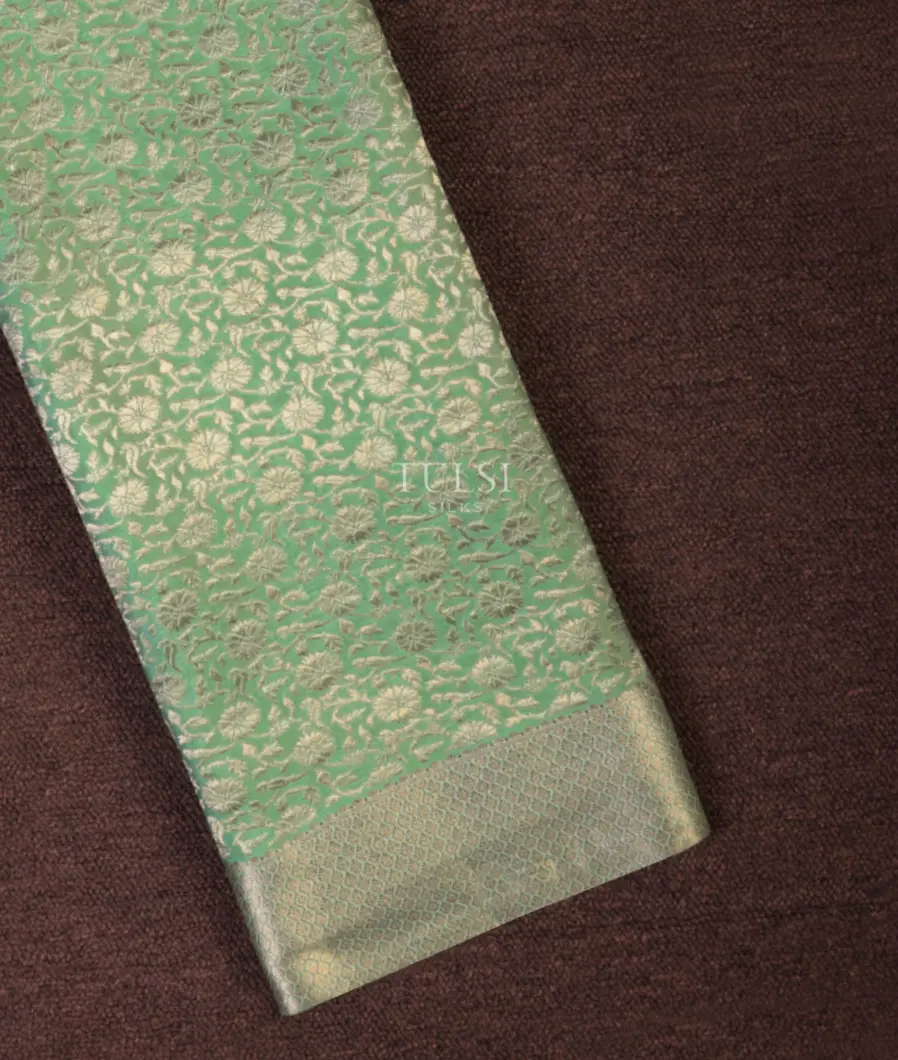 Green Mysore Crepe Silk Saree T682857-image