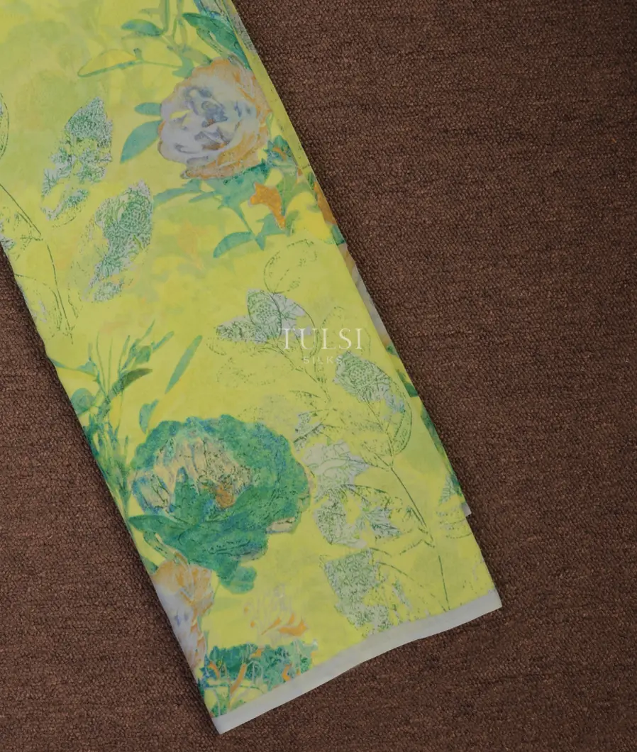 Green Georgette Silk Saree T689858-image