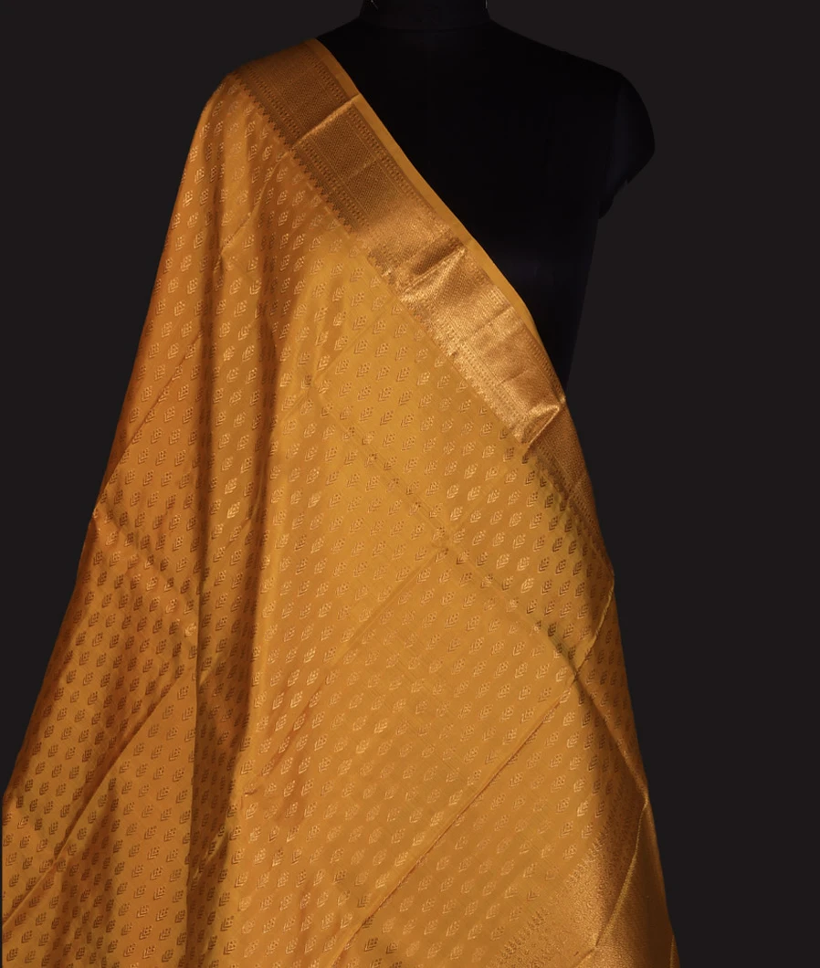 Yellow Kanjivaram Silk Dupatta T504146-1-image