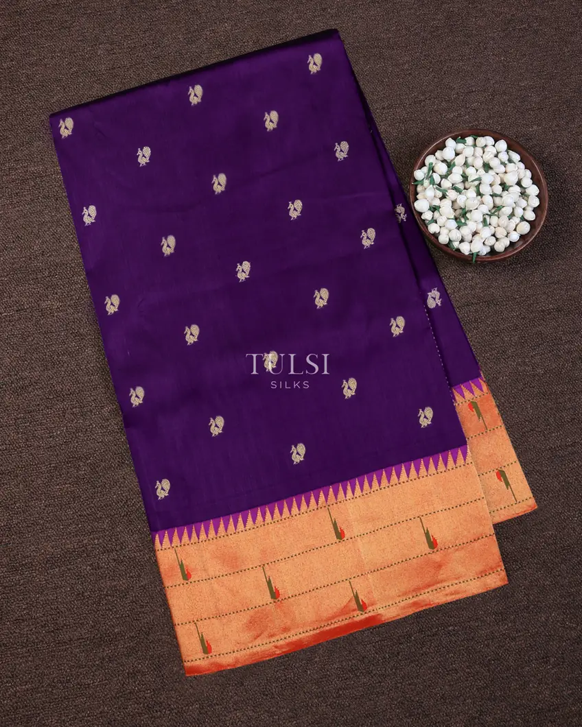 Purple Paithani Silk Saree T712756-image