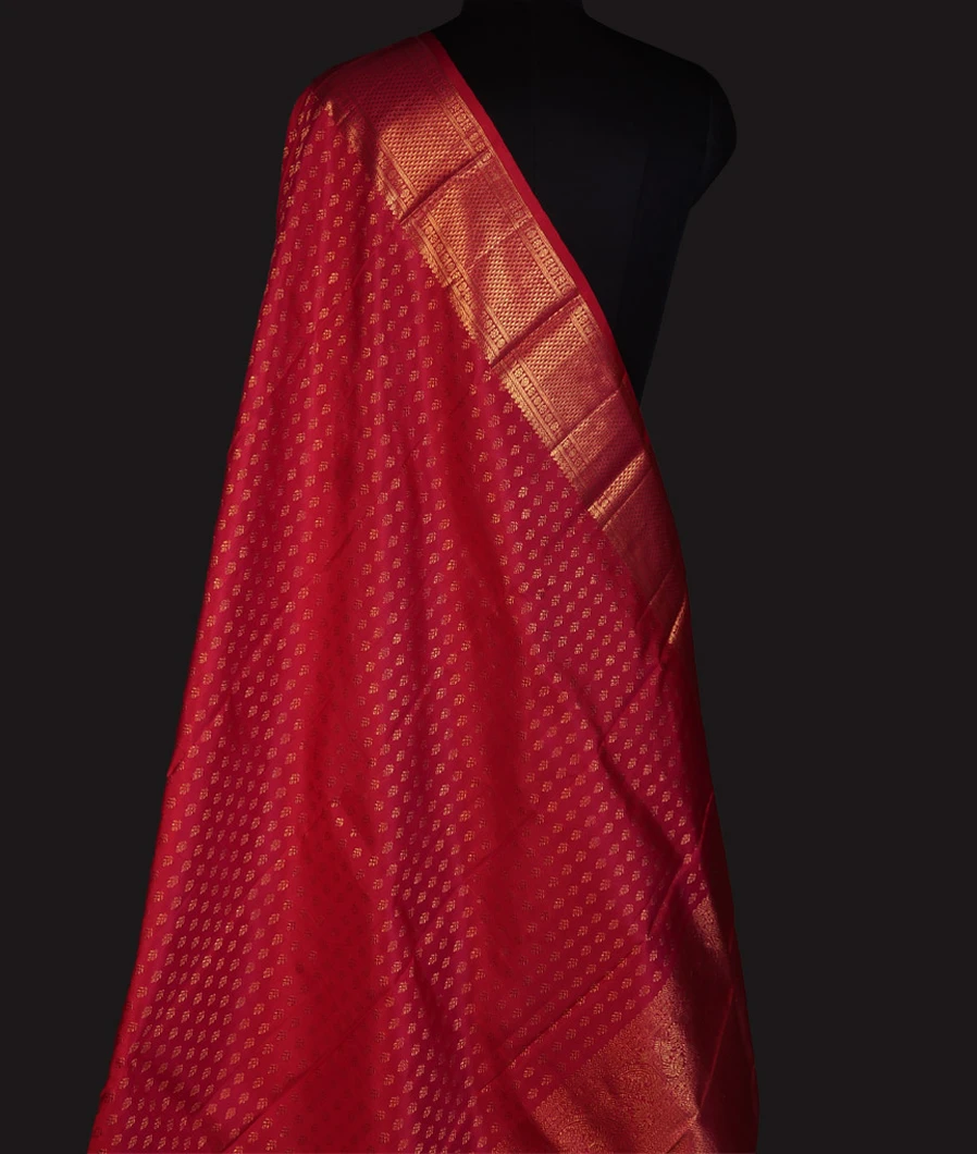 Reddish Pink Kanjivaram Silk Dupatta T547696-image