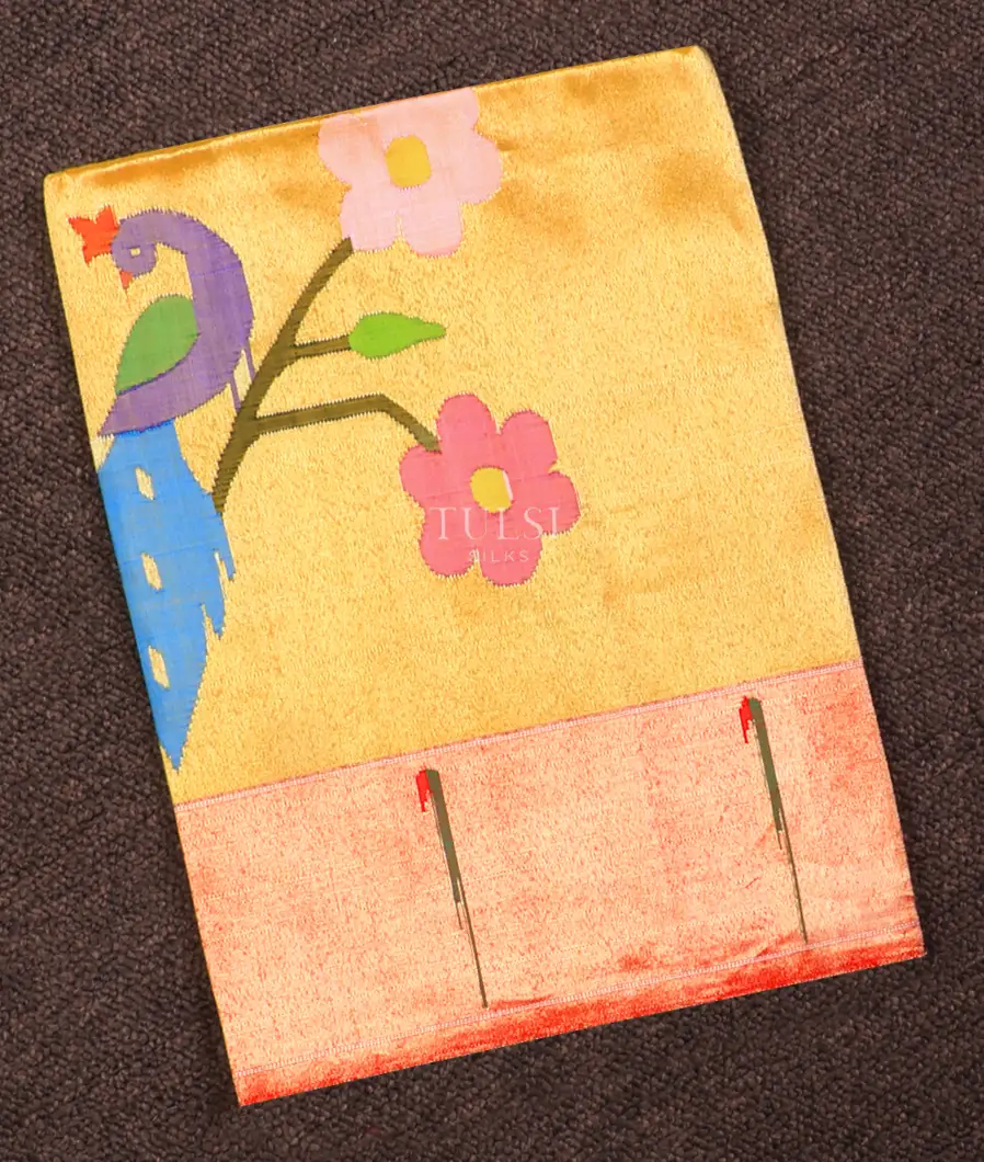 Yellow Paithani Silk Blouse T712741-image