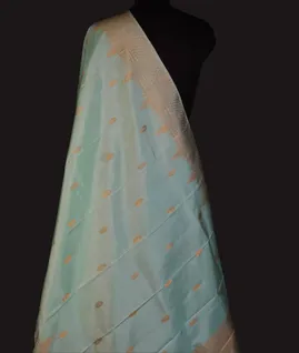 Light Bluish Green Kanjivaram Silk Dupatta T678617-1-image