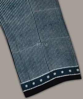 Blue Ajrakh Printed Modal Silk Saree T712826-image