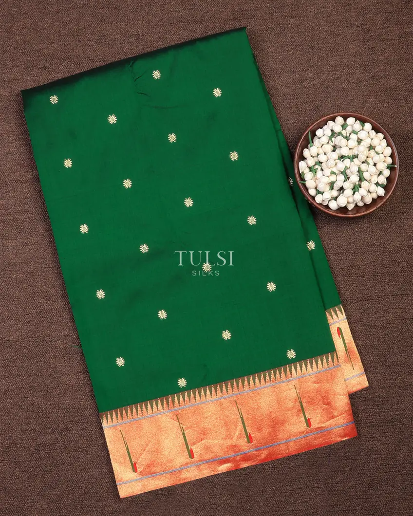 Green Paithani Silk Saree T701502-image