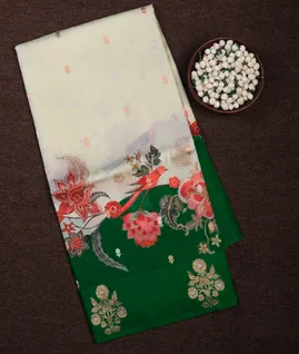 Off-White Banaras Silk Saree T713200-image