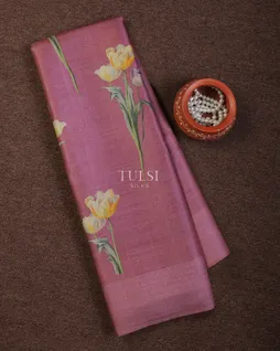 Pink Tussar Printed Saree T712339-image