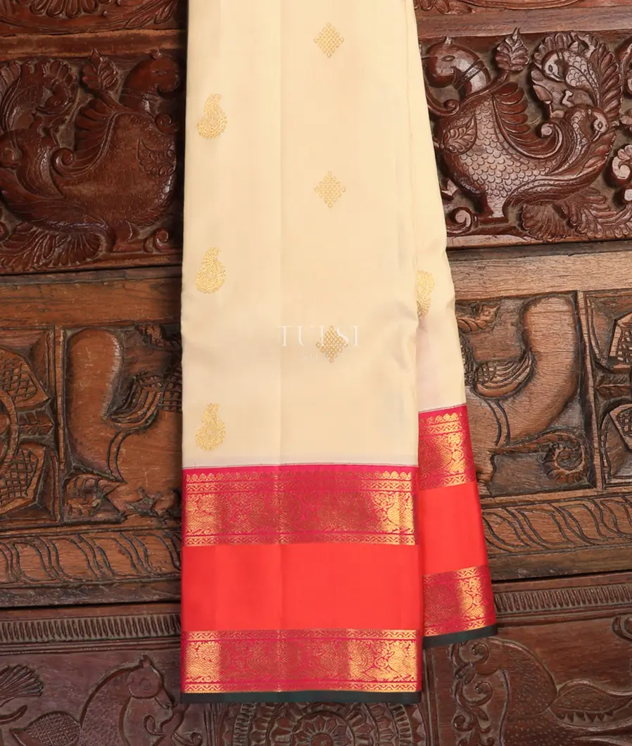 Off-White Kanjivaram Silk Saree T712726-image