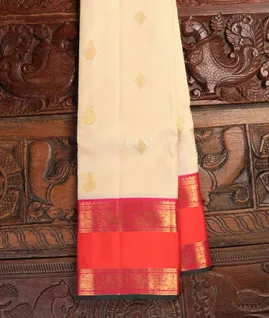 Off-White Kanjivaram Silk Saree T712726-image