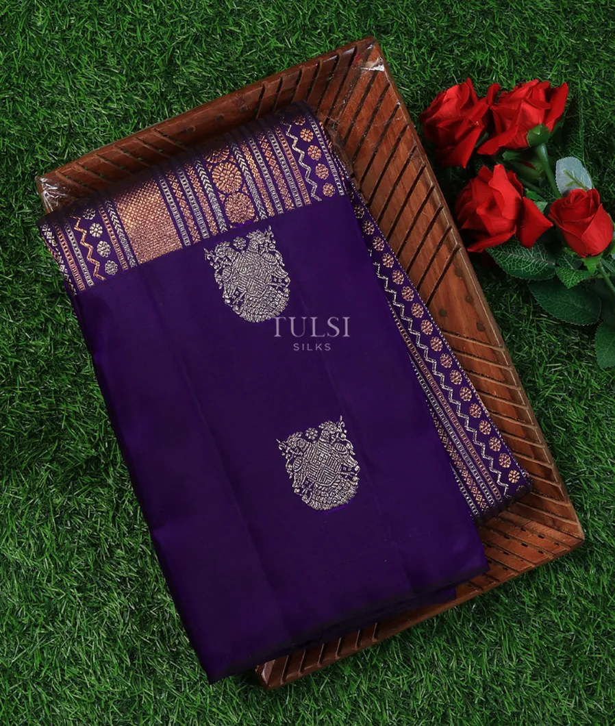 Purple Kanjivaram Silk Saree T713279-image