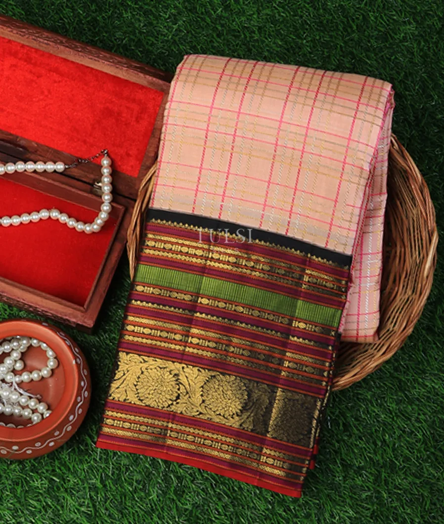 Peach Kanjivaram Silk Saree T529547-1-image