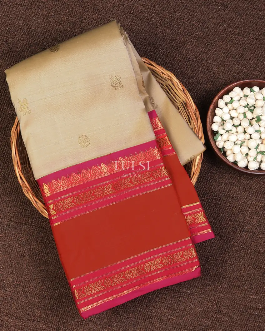 Light Beige Kanjivaram Silk Saree T714465-image