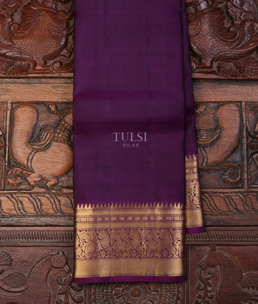 Purple Soft Silk Saree T702611-image
