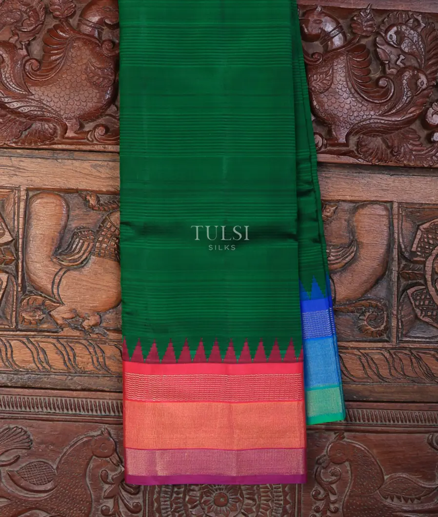 Bottle Green Soft Silk Saree T682051-1-image