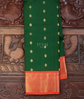 Bottle Green Soft Silk Saree T714121-image