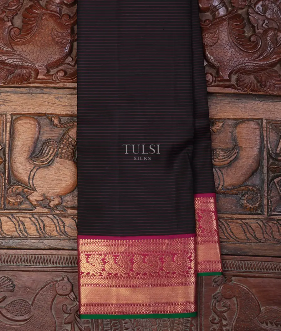 Black Soft Silk Saree T668336-1-image