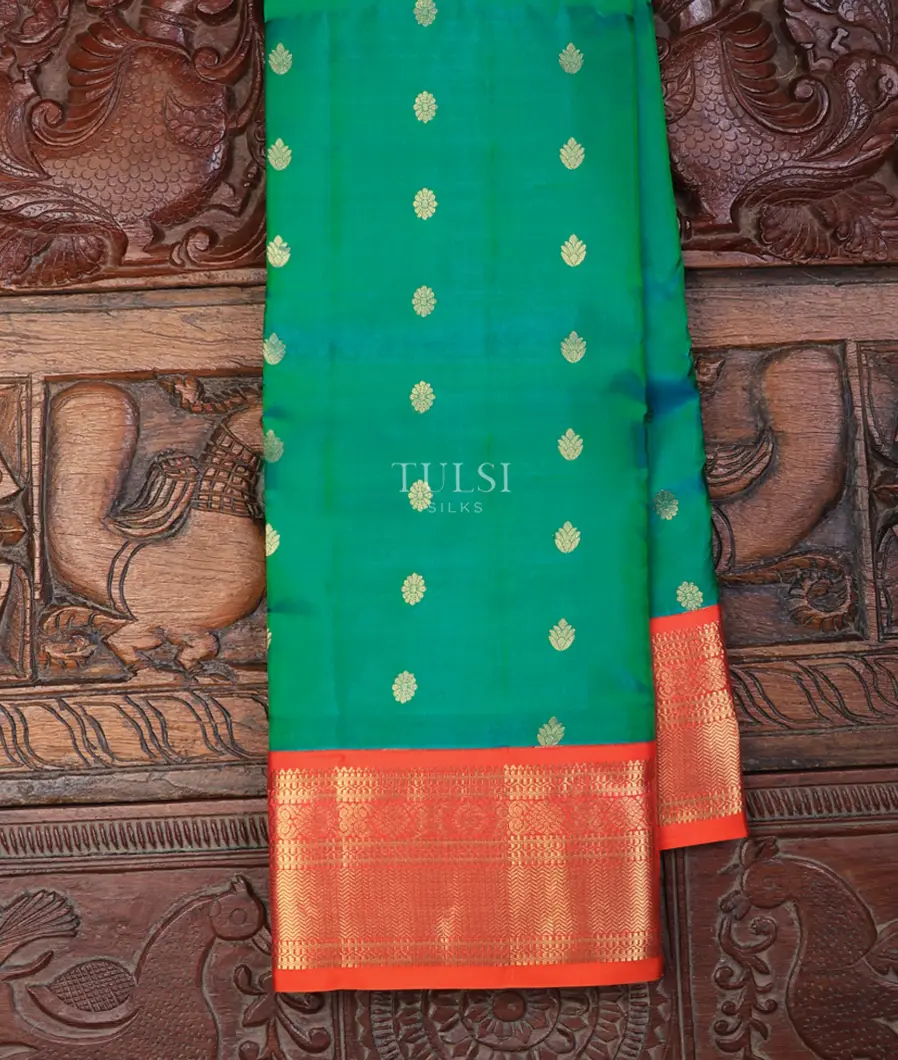 Greenish Blue Soft Silk Saree T714119-image