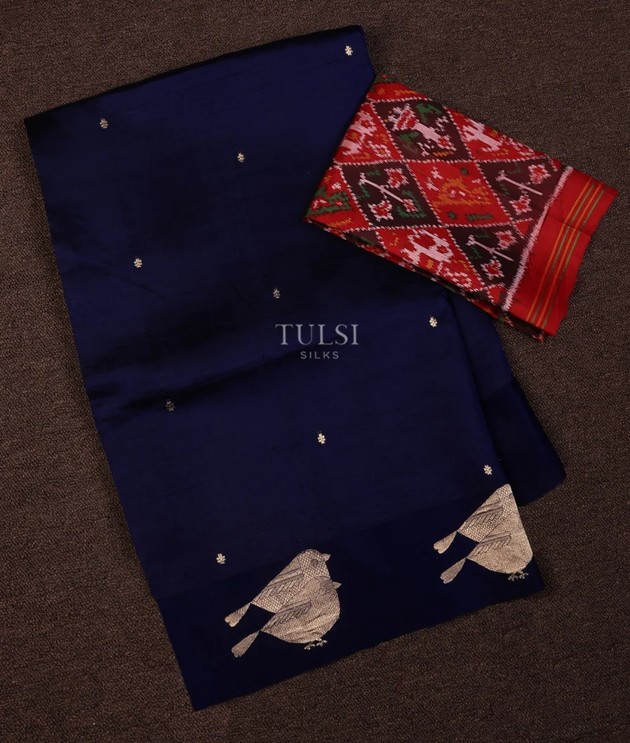 Blue Banaras Silk Saree T714684-image