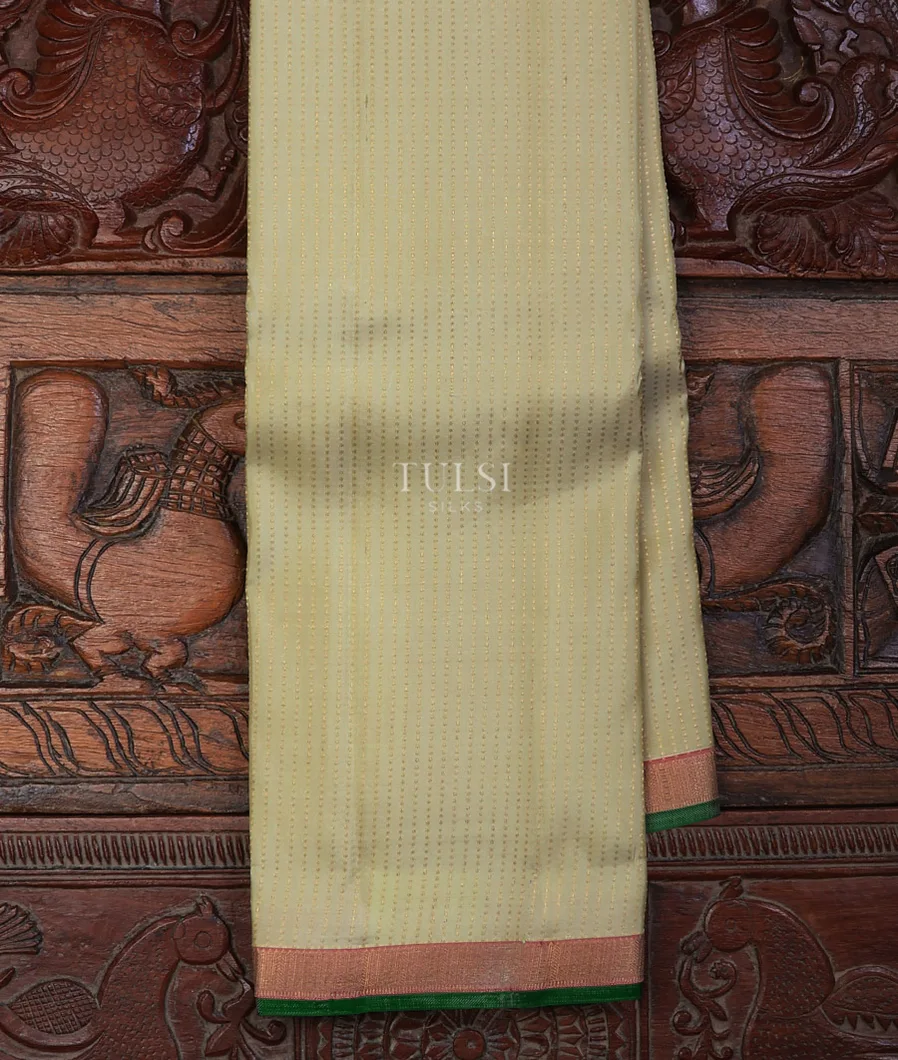 Greenish Beige Soft Silk Saree T711214-image