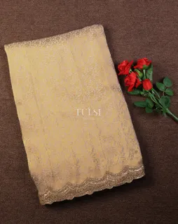 Beige Crepe Silk Embroidery Saree T706705-image