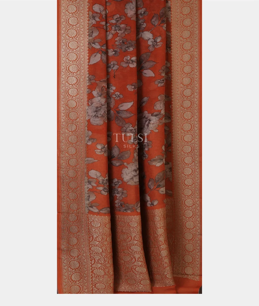 rust-printed-banaras-georgette-saree-t713682-t713682-b