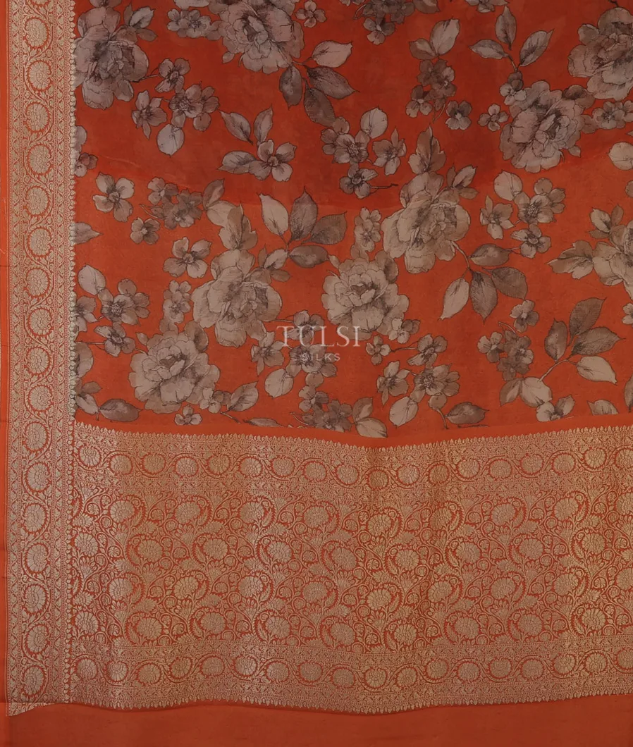 rust-printed-banaras-georgette-saree-t713682-t713682-d