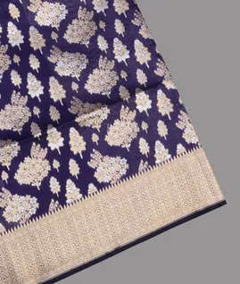 Blue Banaras Kathan Silk Saree T714798-image